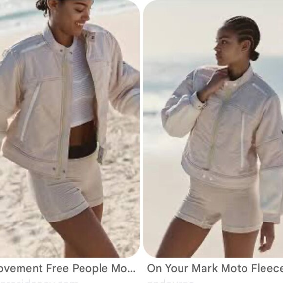 new FREE PEOPLE MOVEMENT on your mark moto sherpa fleece s small - Picture 3 of 5